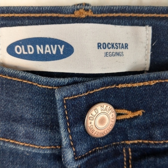Old Navy girl Rockstar dark wash jeggings - Picture 3 of 8